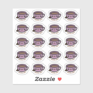 Koffiekopje Happy Mail Custom-Cut Vinyl Sticker