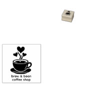 Koffiekopje Hart Stoom Loyaliteit Stempel (Gestempeld)