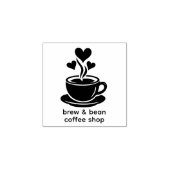 Koffiekopje Hart Stoom Loyaliteit Stempel (Afrduk)