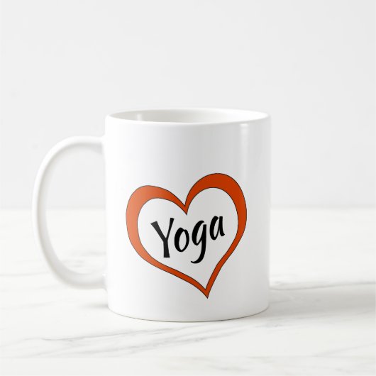 Koffiekopje: Heart Yoga Koffiemok (Links)