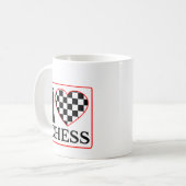 Koffiekopje: Ik hou van schaken Koffiemok (Voorkant links)