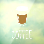 Koffiekopje Illustratie Eenvoudige illustratie Raamsticker (Vel 3)