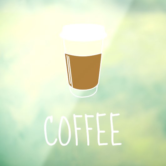 Koffiekopje Illustratie Eenvoudige illustratie Raamsticker (Vel 3)