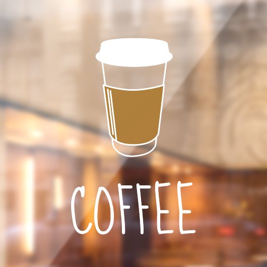 Koffiekopje Illustratie Eenvoudige illustratie Raamsticker (Vel 2)