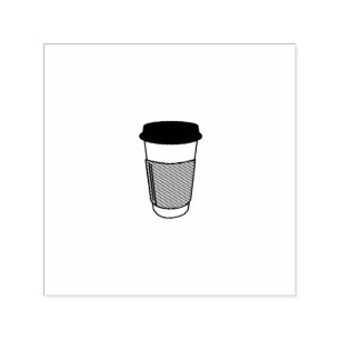 Koffiekopje illustratie icoon  zelfinktende stempel