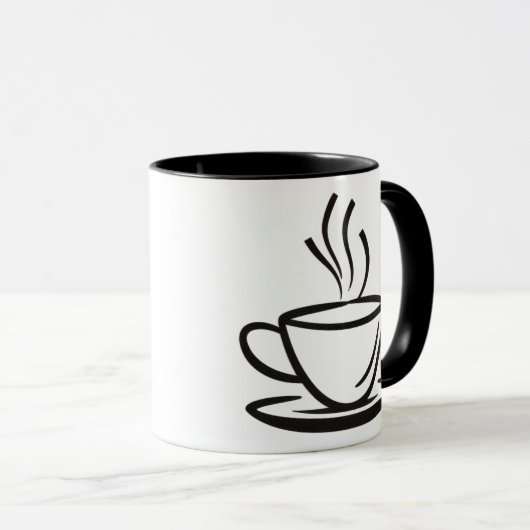 Koffiekopje illustratie. II Mok (Voorkant rechts)