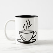 Koffiekopje illustratie. II Tweekleurige Koffiemok (Links)