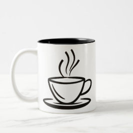 Koffiekopje illustratie. II Tweekleurige Koffiemok