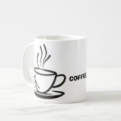 Koffiekopje illustratie. koffiemok (Voorkant links)