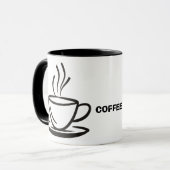 Koffiekopje illustratie. mok (Voorkant links)