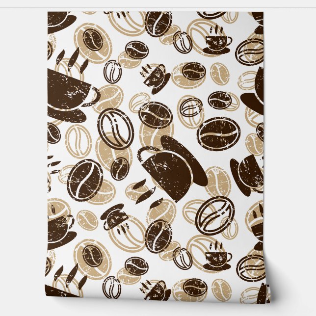 Koffiekopje Koffieboon Behang (Afrollen)