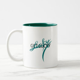 Koffiekopje: Krijg geluk Tweekleurige Koffiemok