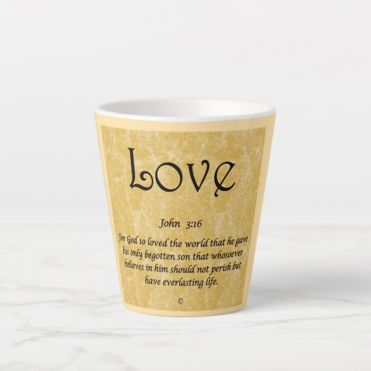 koffiekopje-Liefde 3;16 Latte Mok (Voorkant)