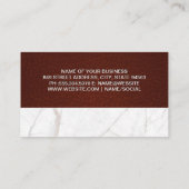 Koffiekopje Logo | Marmer en leder Visitekaartje (Achterkant)