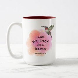 Koffiekopje Maak je niet druk om morgen Tweekleurige Koffiemok