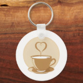 Koffiekopje met Heart Steam Sleutelhanger (Achterkant)