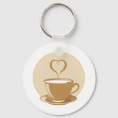Koffiekopje met Heart Steam Sleutelhanger (Achterkant)