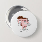 Koffiekopje met koffie ronde button 7,6 cm (Voorkant /achterkant)