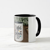 Koffiekopje met tekst Koffie Geloof het Mok (Voorkant rechts)