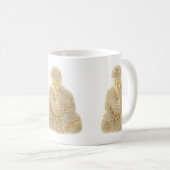 Koffiekopje Mok Gouden Rhinestone Aziatische Boedd (Voorkant rechts)