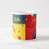 Koffiekopje Mooie Mode Vrouw POP-ART Trendy Grote Koffiekop (Voorkant)