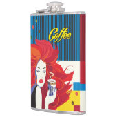 Koffiekopje Mooie Mode Vrouw POP-ART Trendy Heupfles (Links)