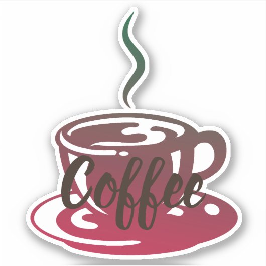 Koffiekopje op maat sticker (Voorkant)