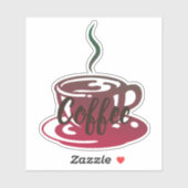 Koffiekopje op maat sticker (Vel)