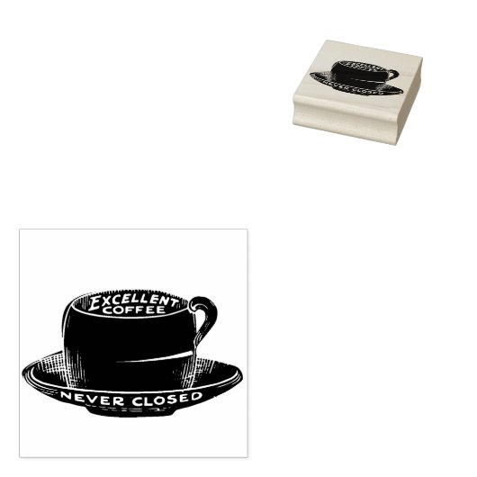  koffiekopje rubberen stempel (Gestempeld)