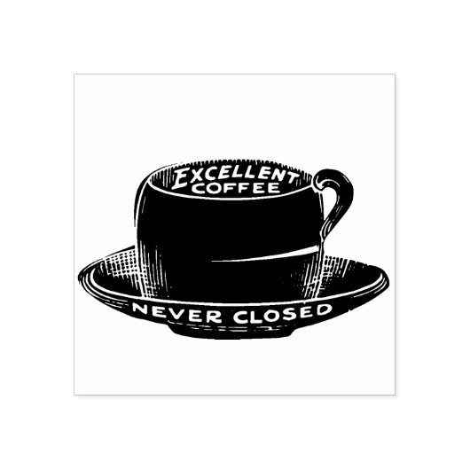  koffiekopje rubberen stempel (Afrduk)