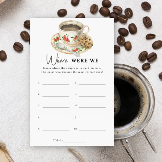 Koffiekopje vrijgezellenfeest Waar waren we spel