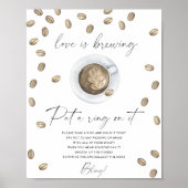 Koffiekopje Vrijgezellenfeest Zet een ring op het  Poster (Voorkant)