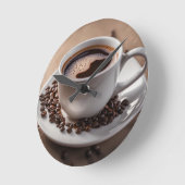 Koffiekopje wandklok - Espresso Time Decor (Hoek)