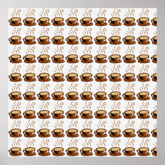 Koffiekopjes Achtergrond Poster