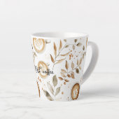 Koffiekopjes Bladeren Latte Mok (Rechterhoek)