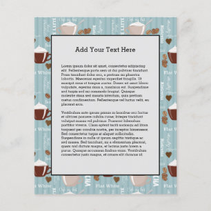 Koffiekopjes Blauwe Verticale Lijnen Cafeïne Korre Flyer