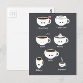 Koffiekopjes Briefkaart (Voorkant / Achterkant)