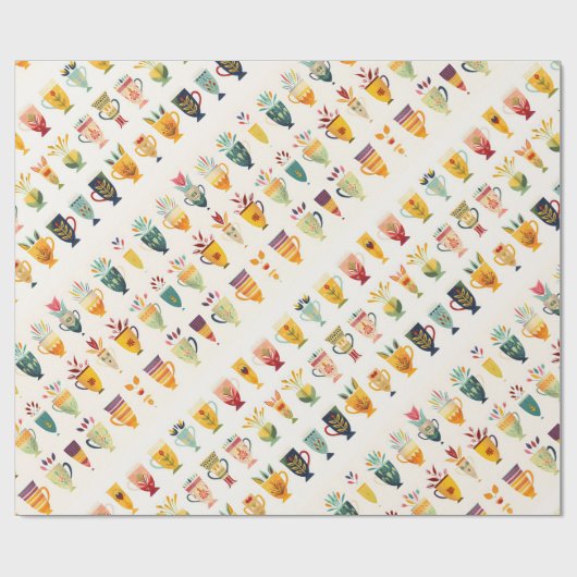 Koffiekopjes Cadeaupapier (Vlak)