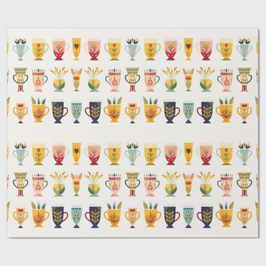 Koffiekopjes Cadeaupapier (Vlak)