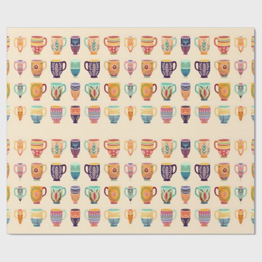 Koffiekopjes Cadeaupapier (Vlak)