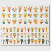 Koffiekopjes Cadeaupapier (Vlak)