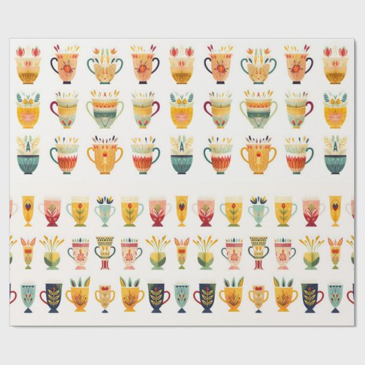 Koffiekopjes Cadeaupapier (Vlak)