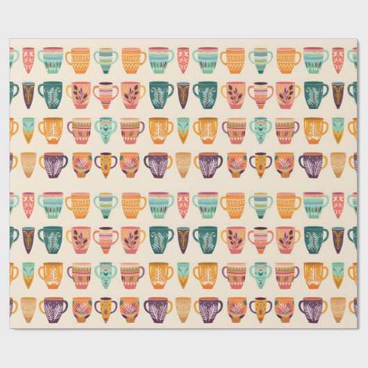 Koffiekopjes Cadeaupapier (Vlak)