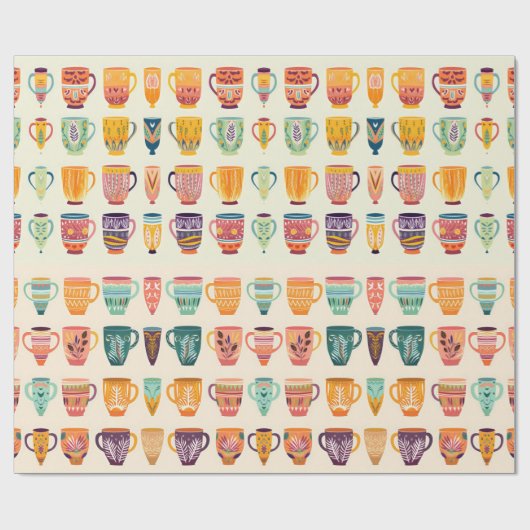 Koffiekopjes Cadeaupapier (Vlak)