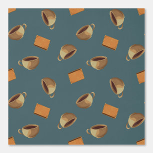 Koffiekopjes & Chocolade Biscuit Keuken Cafetaria Behang