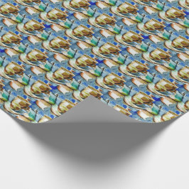 Koffiekopjes Collage Waterverf Patroon Cadeaupapier