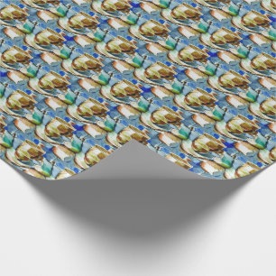 Koffiekopjes Collage Waterverf Patroon Cadeaupapier