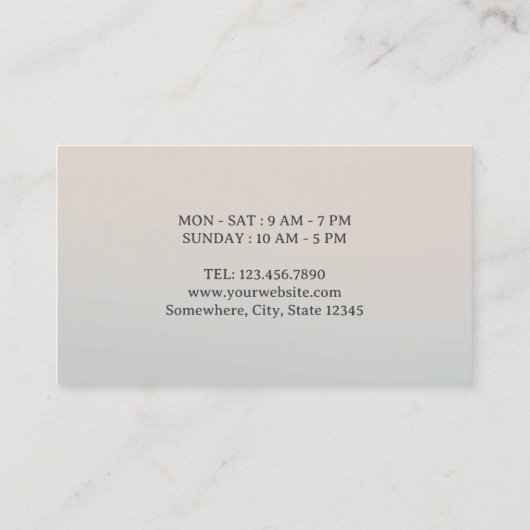 Koffiekopjes Elegante Zilveren Cafe Klant Klantenkaartje (Achterkant)