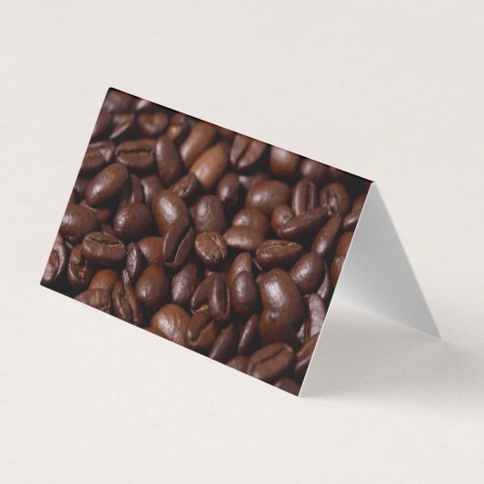 Koffiekopjes en bloemen visitekaartje (Achterkant)