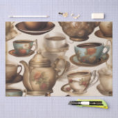 Koffiekopjes en potten / Decoupage Tissuepapier (Craft)